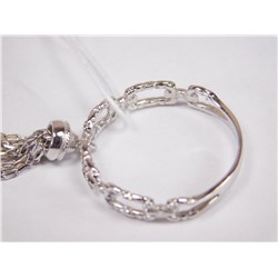 Кольцо из серебра 925 пробы К3119-3407002625-17,5 вес 1,98 плетение якорное, покрытие родирование, NEW стиль Гранж