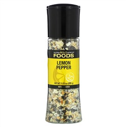 California Gold Nutrition, FOODS - Lemon & Pepper Salt Grinder, 7.23 oz (205 g)