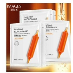 Уценка! IMAGES, Антивозрастная,тканевая маска для лица, с экстрактом красного апельсина , 25 гр.