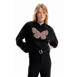 Chunky knit butterfly pullover