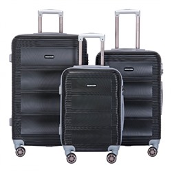 Комплект чемоданов TEXAS CLUB 108, черный