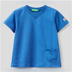 T-Shirt - 100% Baumwolle - aus Jersey-Stoff - Muster - blau