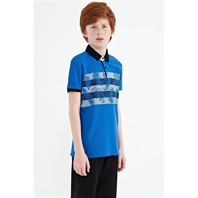 TOMMYLIFE Saks Детализированная футболка стандартного кроя с воротником-поло для мальчиков — 11101