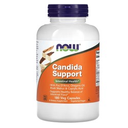 NOW Foods, Candida Support, 180 растительных капсул