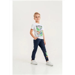 Mışıl Kids Комплект из футболки с короткими рукавами и спортивных штанов для маленьких мальчиков с круглым вырезом и принтом