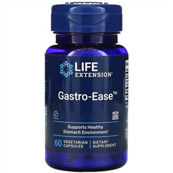 Life Extension, Gastro-Ease, 60 вегетарианских капсул