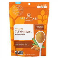 Navitas Organics, органический порошок из куркумы, 224 г (8 унций)