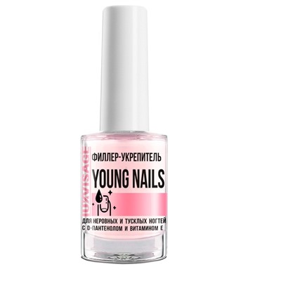 Филлер-укрепитель LUXVISAGE YOUNG NAILS для неровных и тусклых ногтей с D-пантенолом и витамином Е 9г.