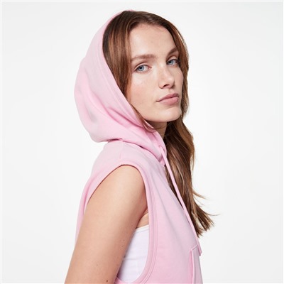 Sudadera con capucha - algodón - rosa claro