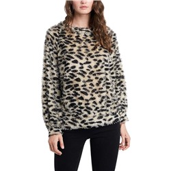 1.STATE One Shoulder Leopard Pullover