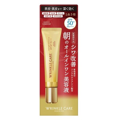 KOSE Крем для лица GRACE ONE WRINKLE CARE SPF 50+ Лифтинг 5 в 1 увлажняющая солнцезащитная против морщин, 40 гр., туба