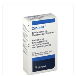 Zineryt® -рецептурное лекарство для лечения прыщей.