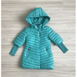 М.1550 Пальто Moncler стеганное бирюзовое (104)