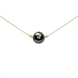 Collar - oro amarillo 18 kt - perla de agua dulce - Ø: 8 mm