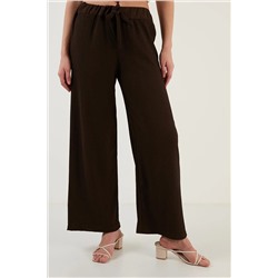 Удобные брюки из мятой ткани Lela с завязками на талии 5862061