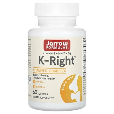 Jarrow Formulas, K-Right, 60 мягких таблеток