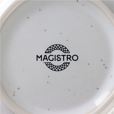Миска фарфоровая Magistro Urban, 260 мл, d=12 см, цвет белый с чёрным