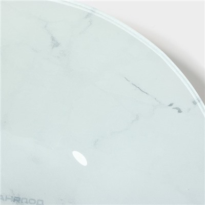 Салатник стеклянный Доляна «Марбл белый», 740 мл, 18,5×5 см