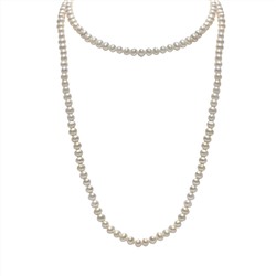 Collar largo - plata 925 - perlas de agua dulce - Ø de la perla: 5.5 - 6.5 mm