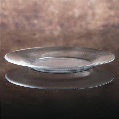 Набор тарелок стеклянный Invitation, d=19,5 см, 6 шт, цвет прозрачный
