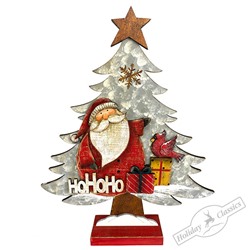 Елочка настольная "Санта с подарками" (дерево)