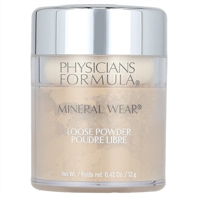 Physicians Formula, Mineral Wear, рассыпчатая пудра, PF10949, кремовый натуральный, 12 г (0,42 унции)