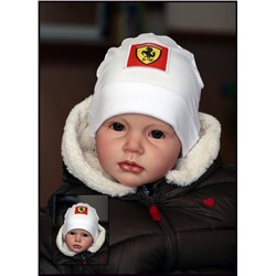 Белая шапочка д/м  Ferrari