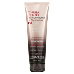 Giovanni, 2chic, Ultra-Sleek Conditioner, For All Hair Types, Brazilian Keratin + Moroccan Argan Oil, 8.5 fl oz (250 ml)