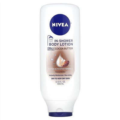 Nivea, Лосьон для тела для использования в душе, масло какао, 13,5 жидк. унц. (400 мл)