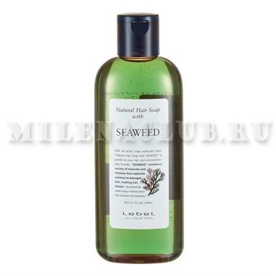 Lebel Шампунь для нормальных волос МОРСКИЕ ВОДОРОСЛИ Hair Soap Seaweed Shampoo 30 мл.