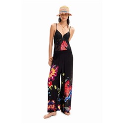 Jungle design palazzo trousers