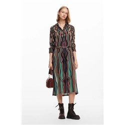 Shirt-style midi dress