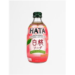 HATA KOSEN Напиток White Peach Sodaгазированный безалкогольный со вкусом Белого Персика, 300 мл., стеклянная бутылка