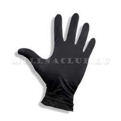 ОП перчатки нитриловые черные "M" 100 шт/уп