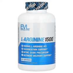 EVLution Nutrition, L-аргинин1500, 1500 мг, 250 капсул (750 мг в 1 капсуле)