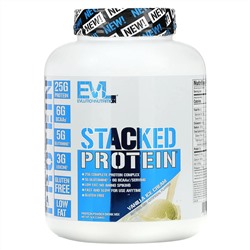 EVLution Nutrition, Stacked Protein, ванильное мороженое, 2268 кг (5 фунтов)