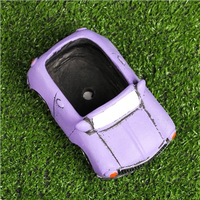 Горшок "Машинка" фиолетовый, 13,5х8х7см
