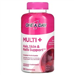 One-A-Day, Multi + для поддержки волос, кожи и ногтей, 120 жевательных таблеток