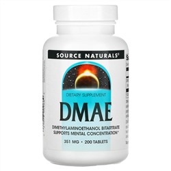 Source Naturals, DMAE, 351 mg, 200 Tablets