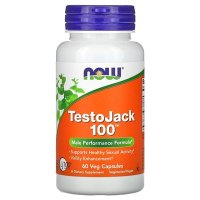 NOW Foods, TestoJack 100, 60 вегетарианских капсул