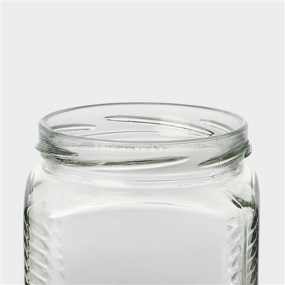 Набор стеклянных банок с черной крышкой и этикеткой, ТО-82, 0,39 л, 6 шт