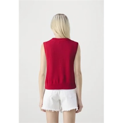 GAP - BUTTON FRONT VEST - Жилет - красный