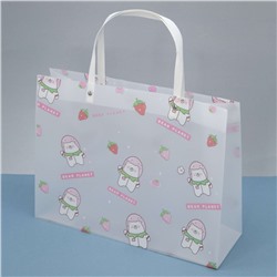 Пакет подарочный (M) "Space strawberry many bear" (33*25*11)
