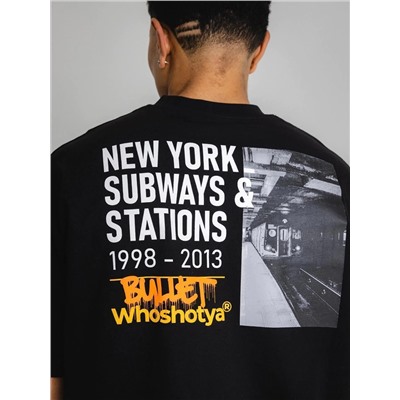 Subwaystations Oversized T-Shirt  / Футболка оверсайз с надписью Subwaystations