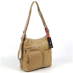 Женская кожаная сумка-рюкзак Sergio Valentini SV-90121 Елоу Браун