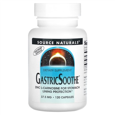 Source Naturals, GastricSoothe, 37,5 мг, 120 капсул