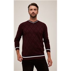 Пуловер P021-15-2103 bordo melange