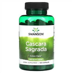 Swanson, Cascara Sagrada, 450 мг, 100 капсул