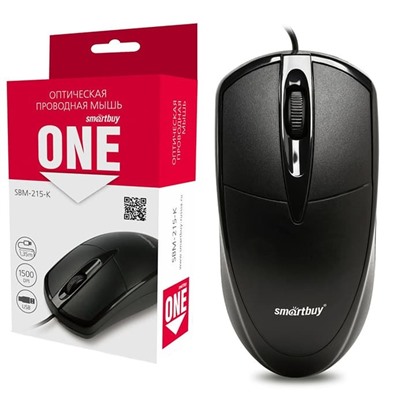 Мышь проводная SmartBuy ONE 215-K (черный) (SBM-215-K)