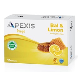 Apexis Drops Bal ve Limon Aromalı Pastil 16 Adet
